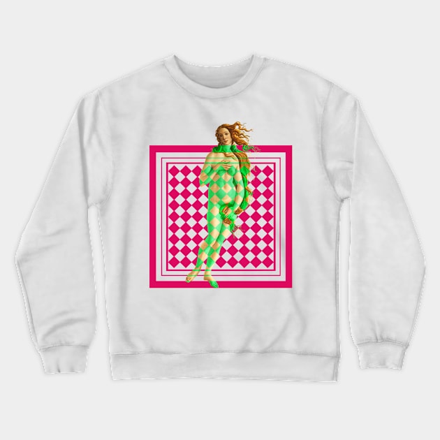 Checkered Venus Crewneck Sweatshirt by Dez53